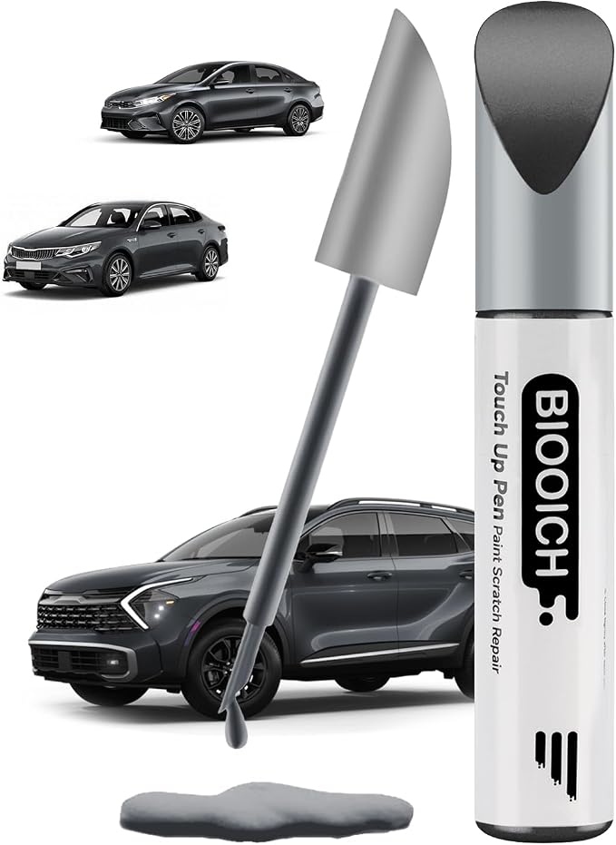 Touch Up Paint Pen Exact Color Match Car Chip and Scratch Repair (for Kia, Gravity Gray(KDG/KDT))
