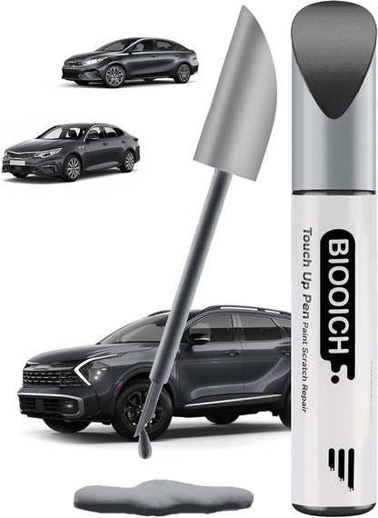 Touch Up Paint Pen Exact Color Match Car Chip and Scratch Repair (for Kia, Gravity Gray(KDG/KDT))