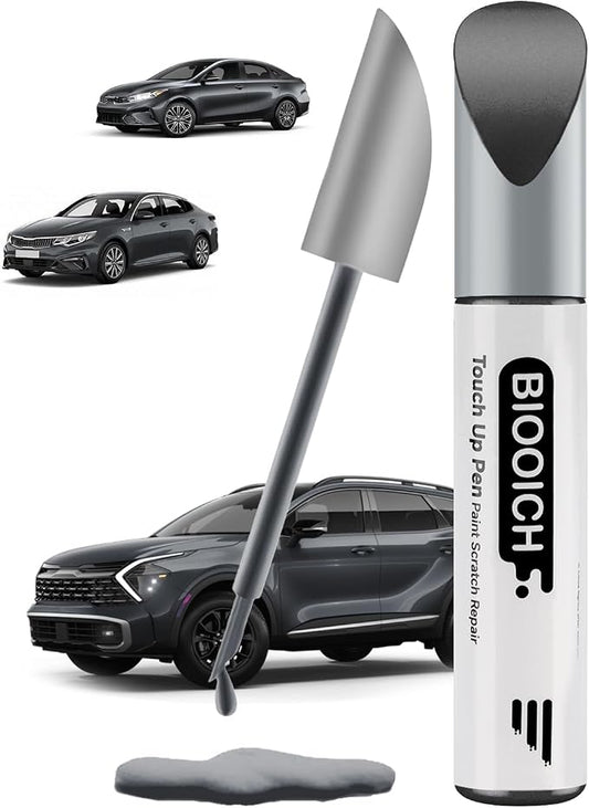 Touch Up Paint Pen Exact Color Match Car Chip and Scratch Repair (for Kia, Gravity Gray(KDG/KDT))