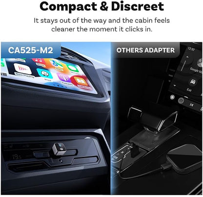 Upgraded Wireless CarPlay Adapter for Jaguar XE 2019-2020, Mini Wired to Wireless Box, Plug and Play, Compatible with Apple and Android