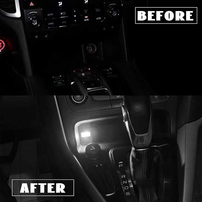 NTNEV 4PCS USB LED Car Interior Atmosphere Lamp, Mini Led USB Lights for Car Decoration, Ambient Lighting Kit, Plug-in USB Interface, Universal Car Interior Accessories (White)
