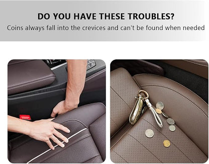 Compact Coin Holder for Car - 4 Compartment&Automatically Holds Coins Coin Organizer(1 Dollar,Quarter,Dimes) - Universal Center Console Coin Case for Car Taxi SUV Truck(2Pack) (2 Pack)