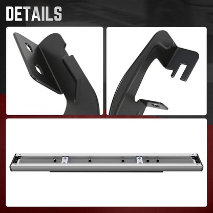 DNA Motoring 6.75" Wide Flat Running Boards Side Step Bars Compatible with 2007-2018 Chevy Silverado GMC Sierra 1500/2007-2019 Silverado Sierra 2500HD 3500HD 2-Dr Standard Cab,STEPB-A-0004