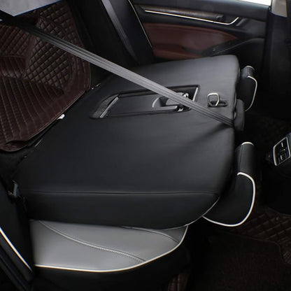EKR CRV Seat Covers Custom Fit for Honda CRV 2015 2016 Full Set Car Seat Cover for SUV, Leather Truck Seat Protectors,Faux Leather(Black/Gray)