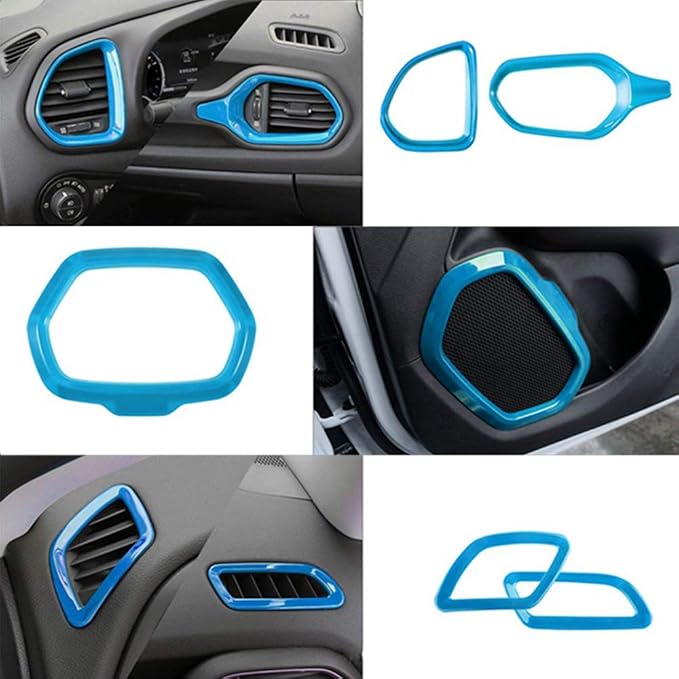 31PCS/ Set Interior Trim Kit Car Interior Accessories Decoration Trim Kit for Jeep Renegade 2015-2018 (Sky Blue)