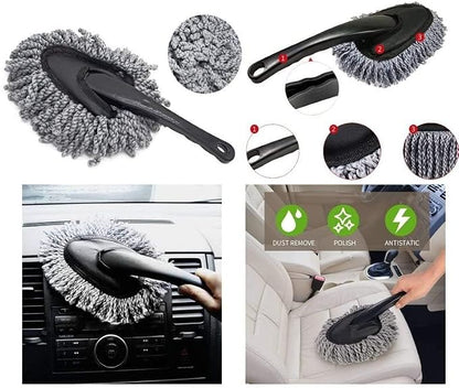 Shopping GD Multi-Functional Car Duster Cleaning Dirt Dust Clean Brush Dusting Tool Mop Gray Car Cleaning Products
