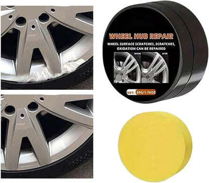 Tire Polishing Paste, 50g Wheel Renewal Balm with Sponge Tire Dressing Paste for Home Garage Outdoor Workshop Automotive Truck SUV RV Motorcycle Sedan