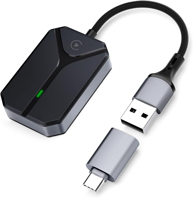 Wireless CarPlay Adapter for iPhone, 2026 Wired to Wireless CarPlay Dongle, Plug & Play USB-C Adapter, 5.8GHz WiFi, Bluetooth 5.3, Auto Connect, Low Latency, for Cars 2015+