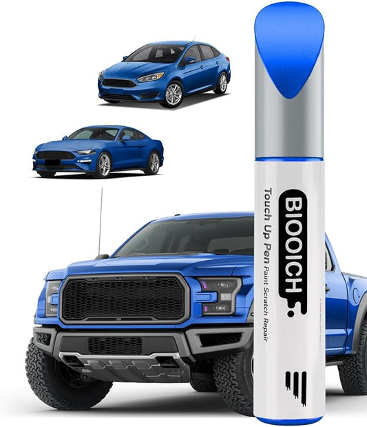 Touch Up Paint Pen Exact Color Match Car Chip and Scratch Repair (for Ford, Velocity Blue Metallic(E7))