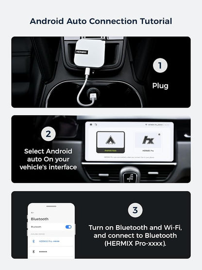 Android Auto Wireless Adapter Compatible with Samsung DeX,Wireless Android Auto Adapter Support YouTube, Netflix,Car Streaming Device,DeX Station, Desktop Experience for Car (Bright White)