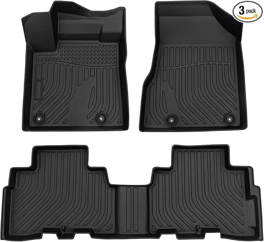 Floor Mats for 2013-2018 Toyota RAV4,All-Weather TPE Rubber Car Floor Mats Waterproof Odorless Anti-Slip 1st & 2nd Row Black (2013-2018 RAV4)