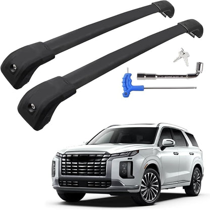Gdydi 220lbs Car Roof Rack Cross Bars Compatible with 2019-2025 Hyundai Palisade SE SEL XRT (Fit for Flush Side Rails), Aluminum Lockable Roof Cross Bars for Kayak Bike Rooftop Cargo Carrier Bag