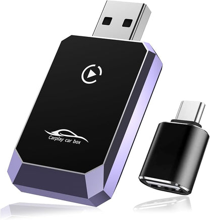 Wireless CarPlay Adapter for iPhone, Convert Wired to Wireless CarPlay, Mini CarPlay Wireless Adapter for iPhone 6+ and Cars from 2016, Plug and Play, Supports Voice Commands Via Siri