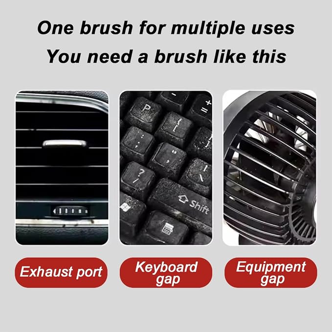 AUCELI Car Detailing Brush, Ultra Soft Auto Interior Dusting Brush with Storage Rack, Car XL Synthetic Brush Cleaning Tool, Universal Covers Large Area Inside or Outside Vehicles(Blue/Style A)