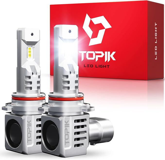 TOPIK 9006 HB4 LED Light Bulbs, 36000LM & 6500K White Super Bright 9006/HB4 Halogen Replacement Off-Road Use or Fog Light Bulbs, Plug N Play, 2PCS