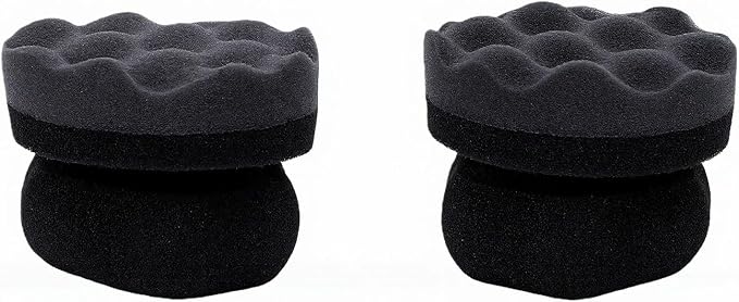 Hex Grip Tire Dressing Applicator Pad, 2PCS Reusable Foam Sponge with Wavy Contoured Surface for Even Shine Car Detailing (S (31.5 X 25.2in))
