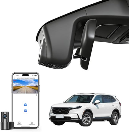 Mangoal Honda CRV Dash Cam Front 4K & Rear 1080p Custom fit for Gen6 CR-V & CR-V Hybrid 2023-2026(Black)(Model B), Integrated OEM Look, UHD 2160P Video, WiFi & App, GPS, 128GB Card