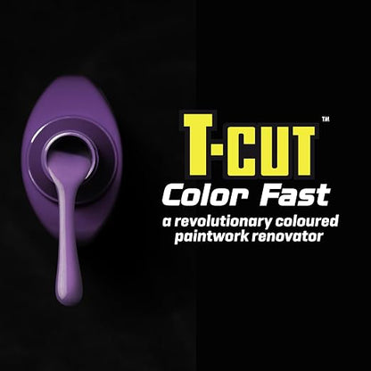 T-Cut Color Fast 3-in-1 Paint Restorer, Purple - Scratch Remover, Ceramic Car Wax & Color Enhancer - Removes Swirls & Oxidation, 17 oz