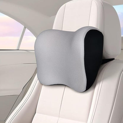 Ultra Soft Car Headrest Pillow, Car Pillow for Driving with Adjustable Strap, 100% Memory Foam Neck Cushion, Breathable Removable Cover & Ergonomic Design - Car Neck Pillow(Moonlight-Silver, 1PC)