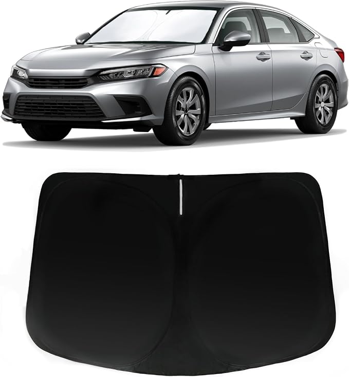 Windshield Sun Shade for Honda Civic 2026 2025-2022, Car Front Window Sunshade with 240T Sun Visor Protector Blocks UV Rays Heat Sun Shield Accessories