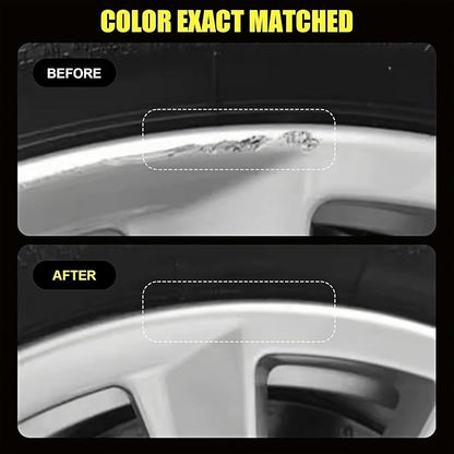 Rim Touch Up Paint(Incognito(NEU-285E)) for Tesla Model 3/Y/S/X Warp/Arachnid/Magnetite/Velarium/Perihelix/Machina Wheel, 2 in 1 Car Wheel Scratch Repair Kit, Quick & Easy Remover Curb Rash