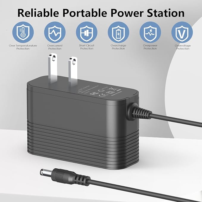 15V Charger for Dewalt DXAEJ14 DXAEPS14 DXAEPS14CA 1600 1400 011-2070-4 Peak Cars Jump Starter Digital Air Compressor Portable Power Station AC Charging Cable