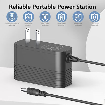 15V Charger for Dewalt DXAEJ14 DXAEPS14 DXAEPS14CA 1600 1400 011-2070-4 Peak Cars Jump Starter Digital Air Compressor Portable Power Station AC Charging Cable