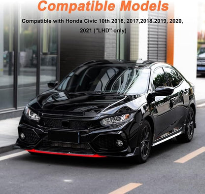 Center Console auto Shift Panel Cover Compatible with Honda Civic 10th Generation 2016 2017 2019 2020 2021 Sedan ABS Carbon Fiber Trim Cover kit (for Left Steering Wheel)