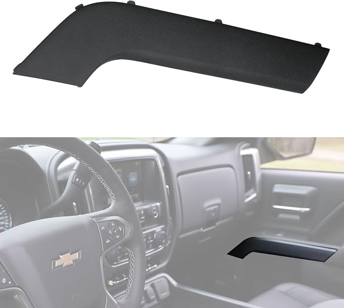 Door Armrest Cover Trim Front Right Passenger Side Door Panel Arm Rest Bezel Black Compatible with 2014-2020 Chevy Silverado GMC Sierra Replaces 23291498 22824677
