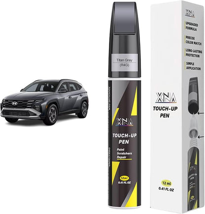 XNA Titan Gray(R4G) for Hyundai Touch Up Paint, Car Scratch Remover for Nicks and Chips Repair, 2-In-1 Quick & Easy Fix Car Scratch Repair Kit with Exact Color-Matched