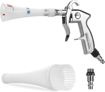 MYPIN Aluminium Car Cleaning Gun with Tapered Nozzle, 6-9.2Bar with 2 Set Nozzle, Pressure Air Blower Blow Gun Producing Powerful Blast of Air for Cleaning Cars, Velvet, Furniture and Carpets