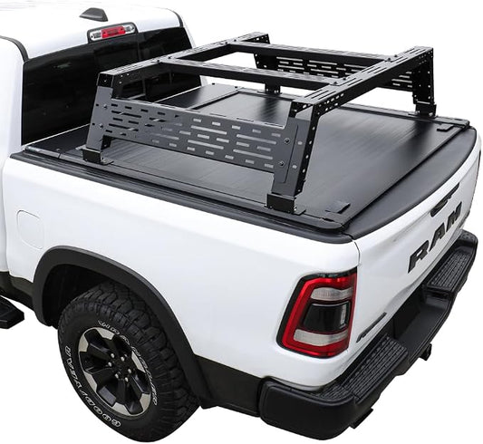 Syneticusa MR Retractable Truck Bed Cover with R3 Rack for Ford F-150 2004–2026 | 5.5' (67”) Short Bed | Aluminum Hard Retractable Tonneau Cover | One-Person Installable | Waterproof, Low-Profile