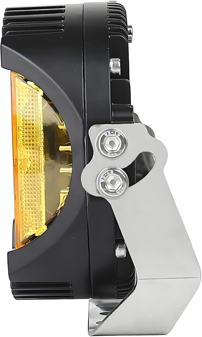 5 Inch 50W Amber Yellow LED Driving Light, LED Work Light Bar Side Shooter Off Road Driving Light Spot Flood Combo Driving Lamp IP67 Waterproof Fog Lights for Jeep Truck ATV SUV Car Boat, Pack of 1