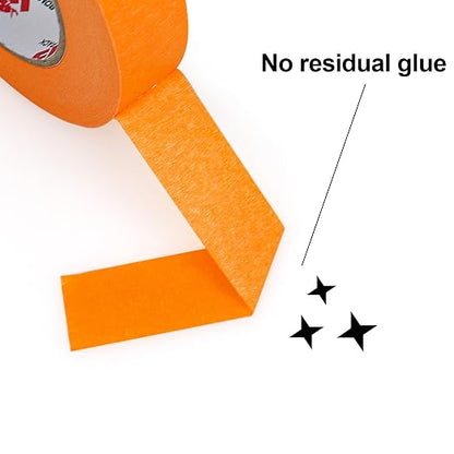BOMEI PACK Orange Painters Tape 1 Inch Bulk - Paint Tape 6 Rolls x 1 Inch x 60 Yards - Painter's Tape Orange Masking Tape for Walls Painting, DIY Crafting, Decoration, Total 360 Yards