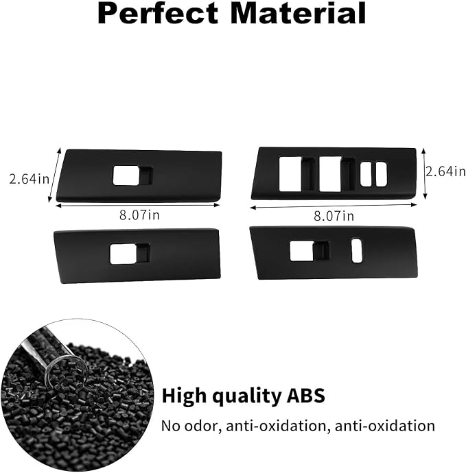 JWWY Interior Trim Kit Auto Interior Dress-Up Kit Decor Set Center Console Gear Shift Dashboard Panel Cover Trim for 2010-2019 Toyota 4runner Interior Accessories, ABS Matte Black 28pcs