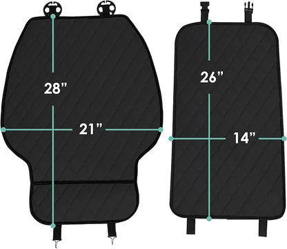 FH Group Car Seat Cushion – Neosupreme Single Front Seat Cover with Front Pockets, Airbag Compatible, Universal Fit Car Seat Cushion for Driver or Passenger Seat, SUV, Truck, Sedan & Van – Black