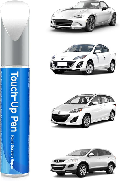 34K/41K Crystal White Pearl Tricoat Touch Up Paint Compatible with Mazda Exact Match Touch Up Paint Car Scratch Repair