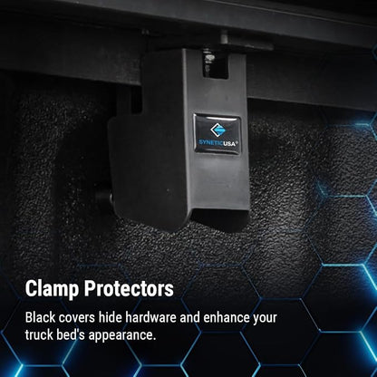 Syneticusa Automatic Retractable Hard Ford F-150 Tonneau Cover for (2004–2026) 5.5' ft | 2025 f150 Bed Cover Keyless Auto-Retract Design | Low-Profile, Clamp-On Install, Corrosion-Free Matte Black