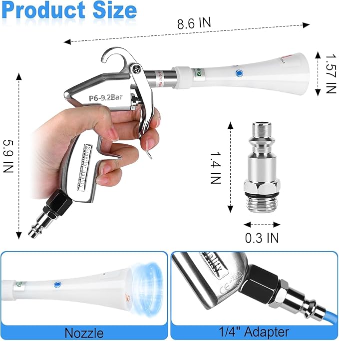 Tornado Car Cleaning Gun for Car Detailing Detailing Tool - High Pressure Air Gun Dry Cleaning Gun Used in Conjunction with Air Compressor