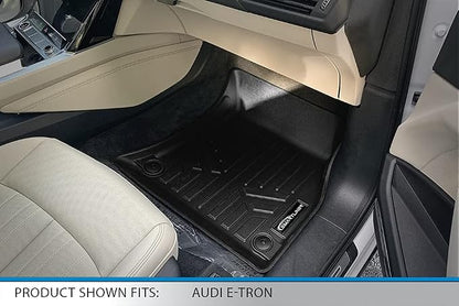 SMARTLINER All Weather Custom Fit Black 2 Row Floor Mats and Cargo Liner Set Compatible with 2019-2022 Audi E-Tron/E-Tron Sportback (Only fits Without 2nd Row Retentions)