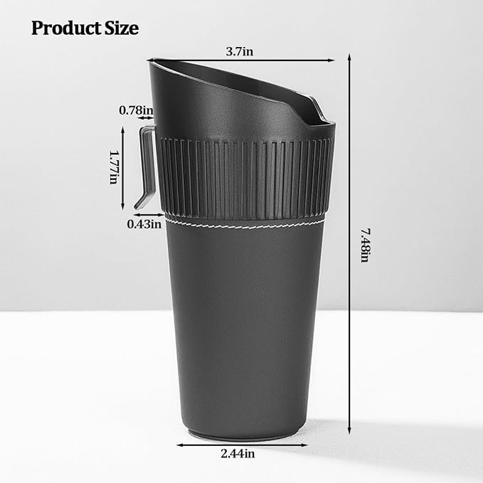 Car Trash Can, Mini Leakproof Vehicle Cup Holder Garbage Container Bin, Portable Automotive Interior Door Trash Storage Organizer Accessories, Universal for Sedan Truck SUV (Black)