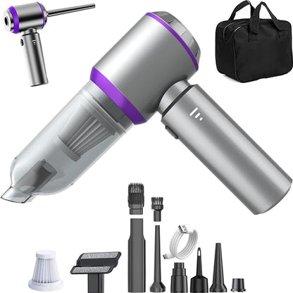 NWDEY Car Vacuum Cleaner High Power 20000Pa – Cordless Handheld Mini Vacuum & Air Duster for Car & Desk, Home, Office & Camping, Ideal Gift for Men & Women, 6000mAh Battery
