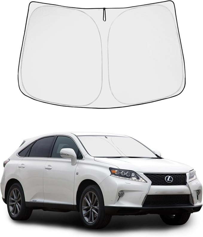 Proadsy 2026 Upgrade Front Windshield Sun Shade Foldable Sunshade Protector Custom Fit 2010-2015 Lexus RX Accessories