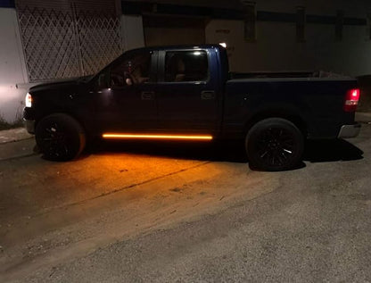 iJDMTOY 40-Inch 63-SMD Flexible LED Running Board/Side Step Lighting Kit Compatible with Truck SUV, Amber Yellow