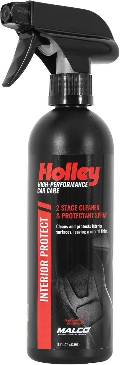 Holley Interior Protect - 2-Stage Cleaner & Protectant Spray - High-Performance Car Care, Wipe Away dust and Fingerprints in Your Vehicle - UV protectant, Citrus Scent - 16 oz.