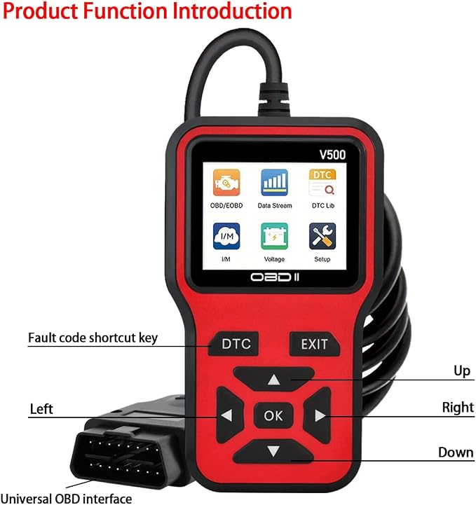 OBD2 Scanner Diagnostic Tool - Check Engine Light Code Scanner Tool with Reset, DTC, Data Stream, I/M Readiness, Car & Truck Scan Tool for All Vehicles Since 1996, escaner automotriz