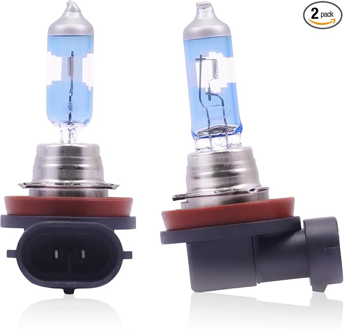 Sinoparcel H11 Halogen Headlight Bulb 3500K Warm White, 200% brighter than Original Bulb, Low Beam Fog Light DRL, Replacement for Standard 12V 55W Bulb, Pack of 2