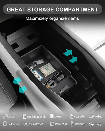 CDEFG for 2026 Mazda CX5 Center Console Organizer Tray for 2026 Mazda CX-5 (S/Select/Preferred/Premium/Premium Plus) Accessories Middle Console Armrest Storage Box Coin Holder