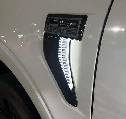iJDMTOY Xenon White LED Background Illumination Lighting Kit Compatible with 2021-up Ford F150 Side Fender Emblem
