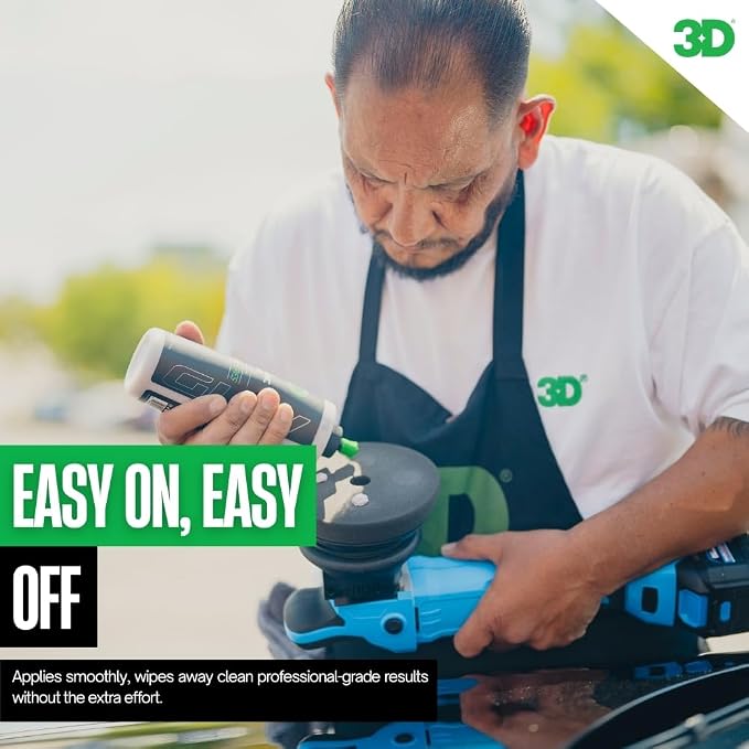 3D GLW Series Ceramic Wax – SiO2 Infused Car Wax for Ultimate Gloss, Hydrophobic Protection & Easy Application | Ultra Slick Shine | Made in USA 16 oz